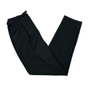 FRANK & OAK High-Rise Belted Pants Sz 0 Black